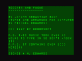 Screenshot of Toccata And Fugue