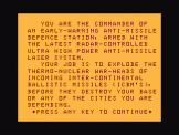 Screenshot of Missile Command