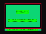 Screenshot of Dragon Golf