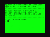 Screenshot of Enhanced Character Interpreter